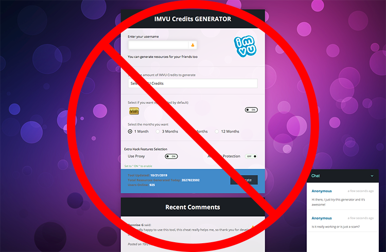 Why IMVU Free Credit generators are bad for you
